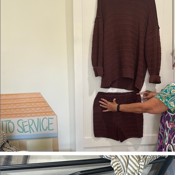 Free People Brown Crew Neck Sweater - Picture 1 of 1